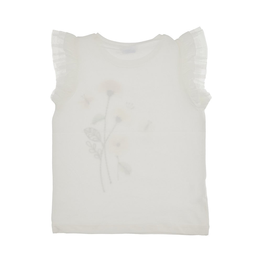 T-shirt con dettagli in tulle