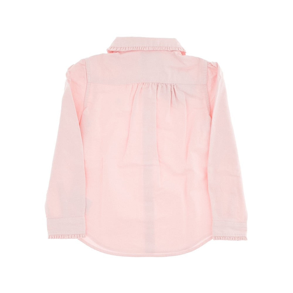 Camicia in cotone Oxford con ruches