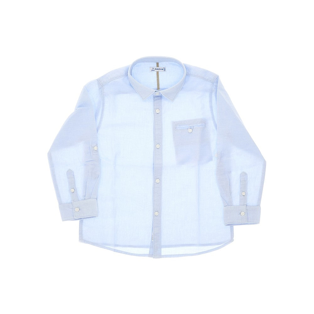 Cotton and linen-blend shirt