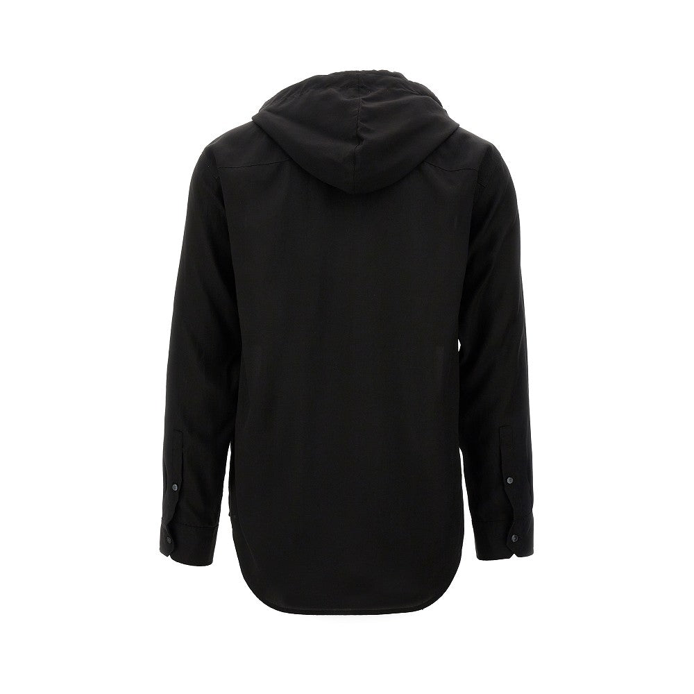 Camicia in lyocell con cappuccio