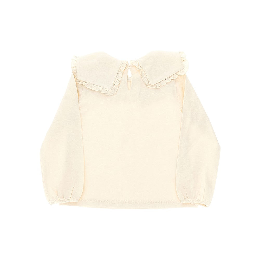 Blouse with embroidered collar