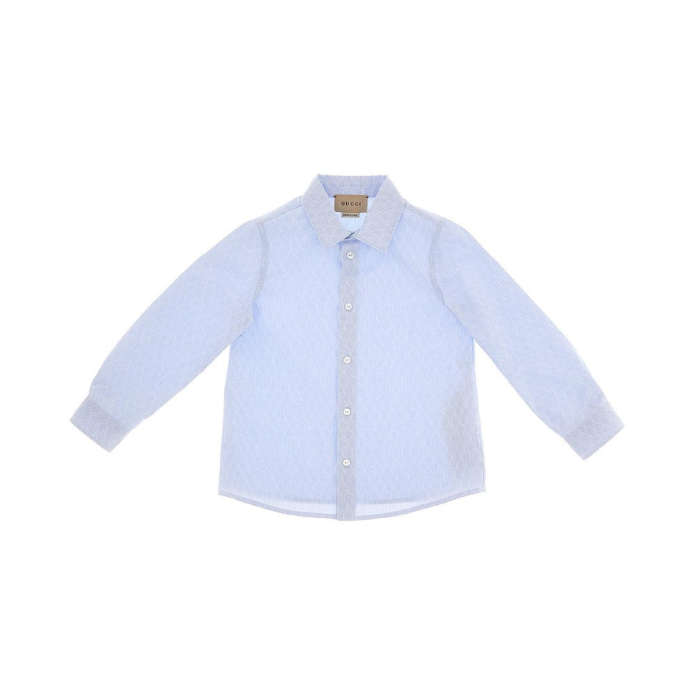 All-over logo Oxford cotton shirt