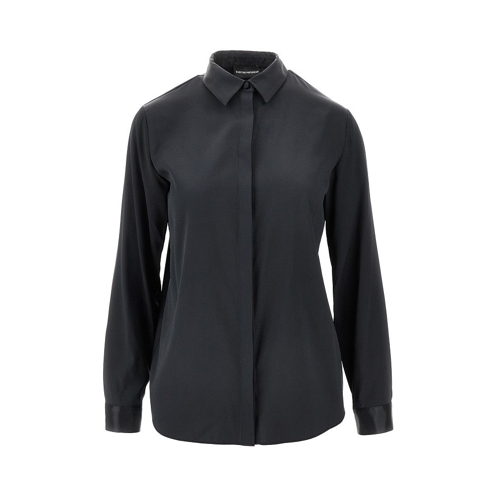 Camicia in raso di seta stretch
