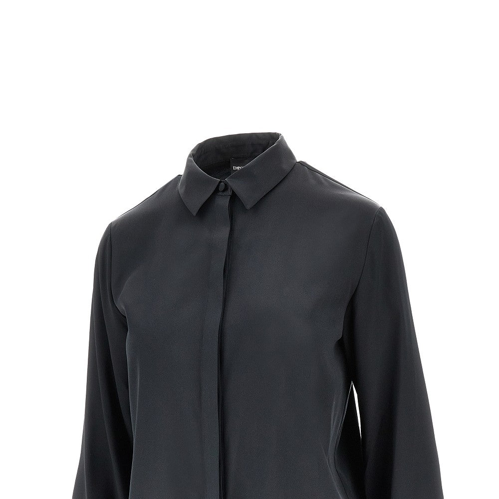 Camicia in raso di seta stretch