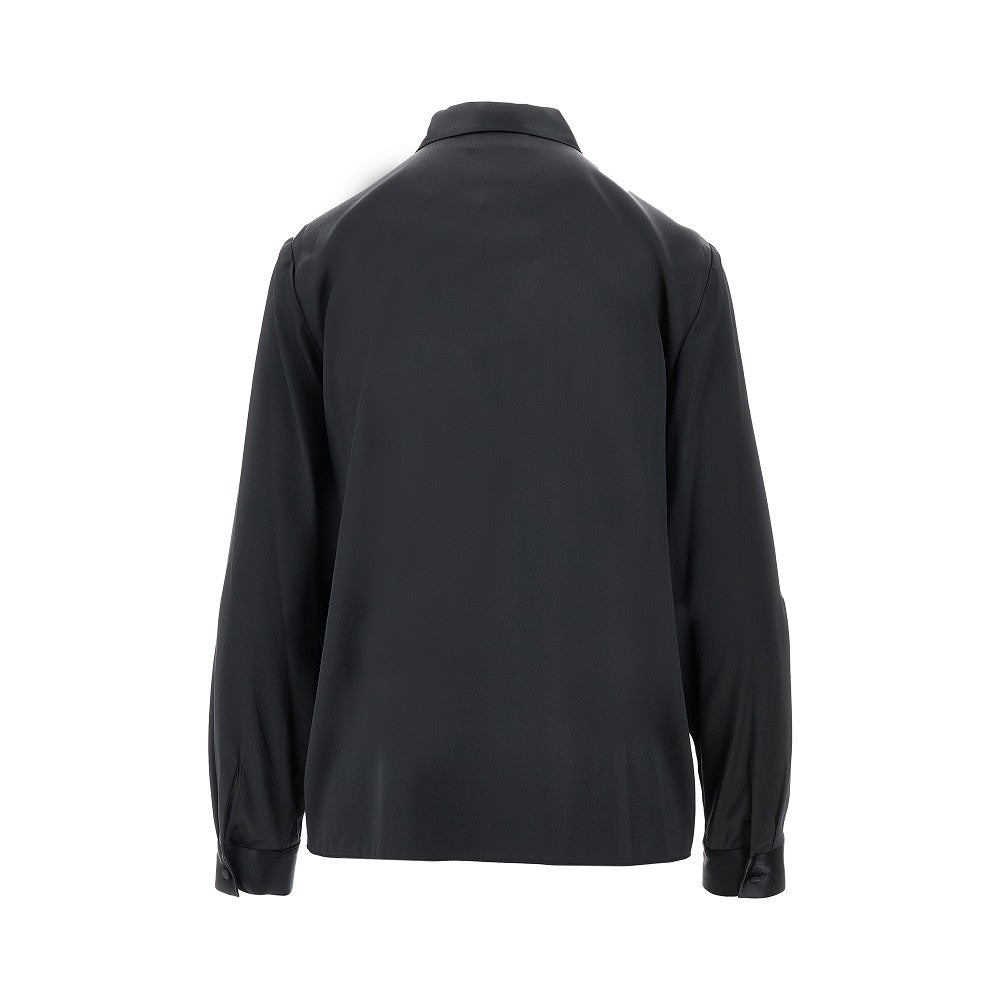 Camicia in raso di seta stretch