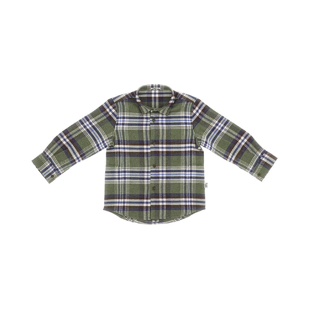 Camicia in flanella di cotone a quadretti