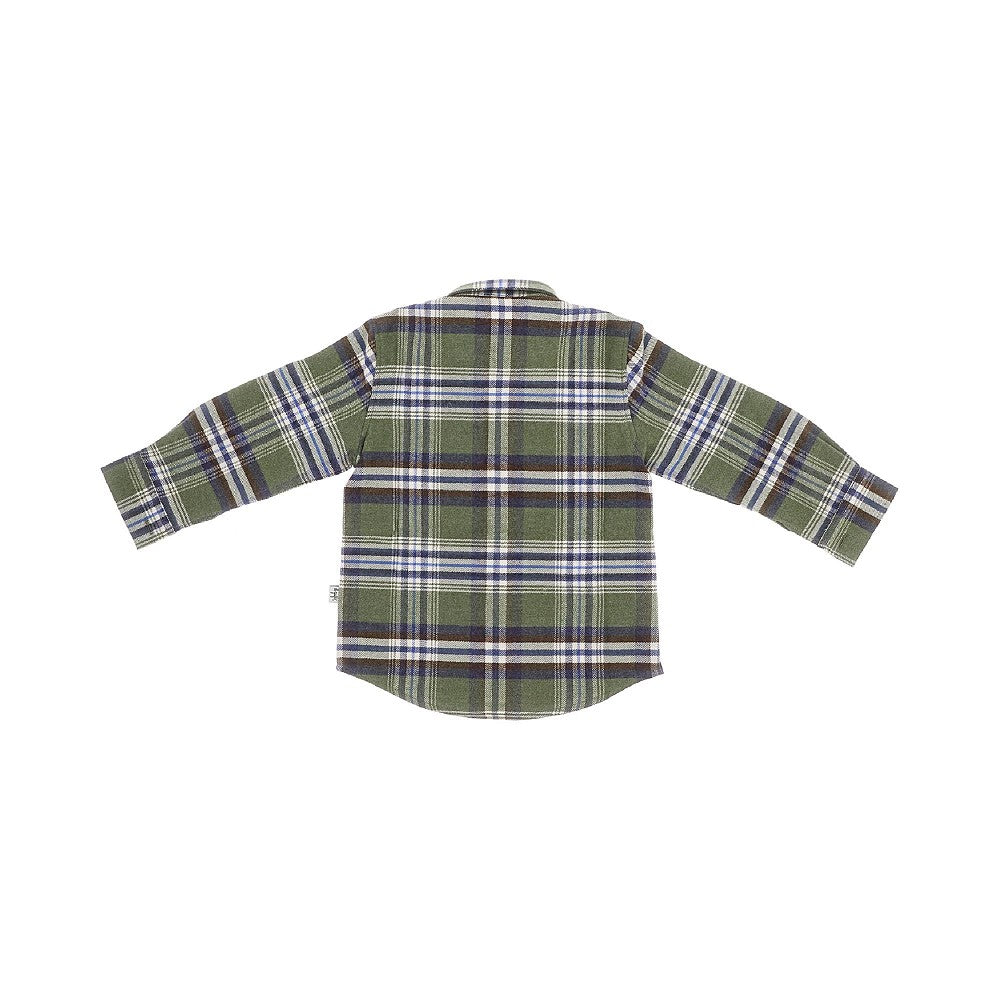 Camicia in flanella di cotone a quadretti