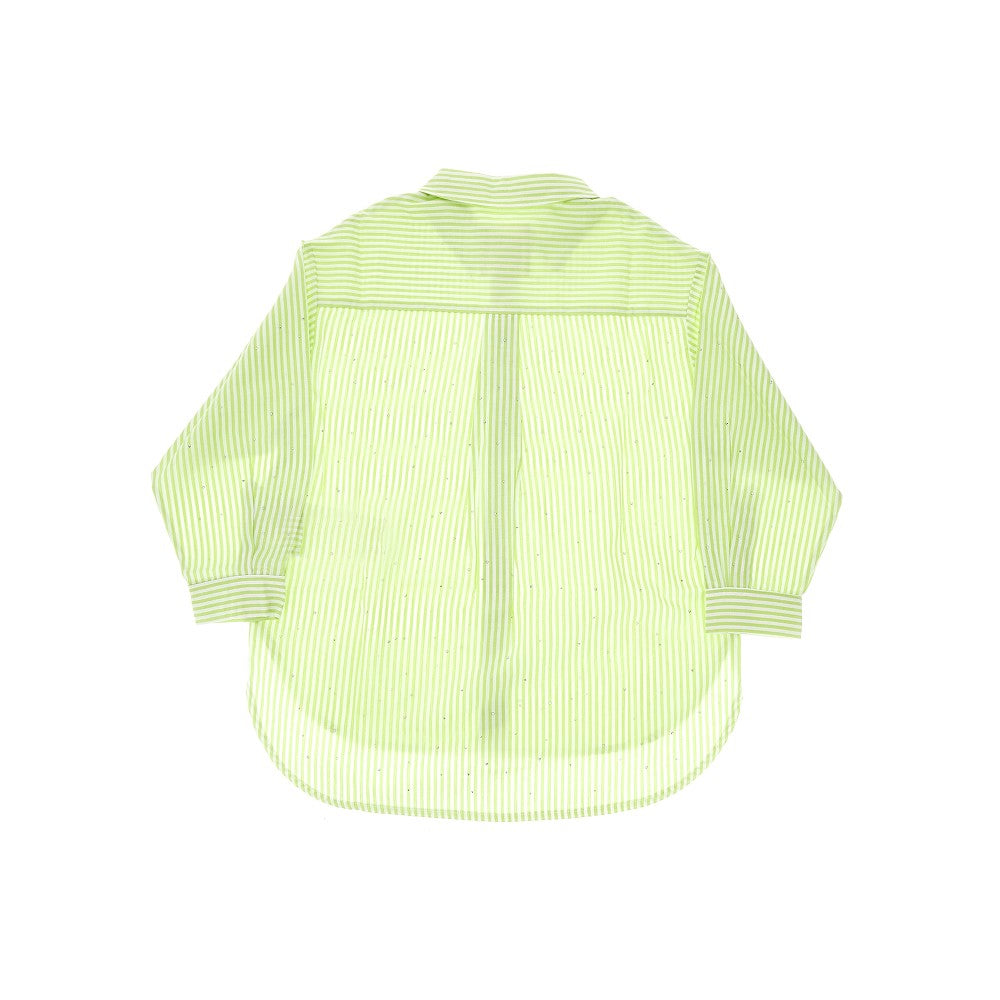 Camicia oversize a righe con strass