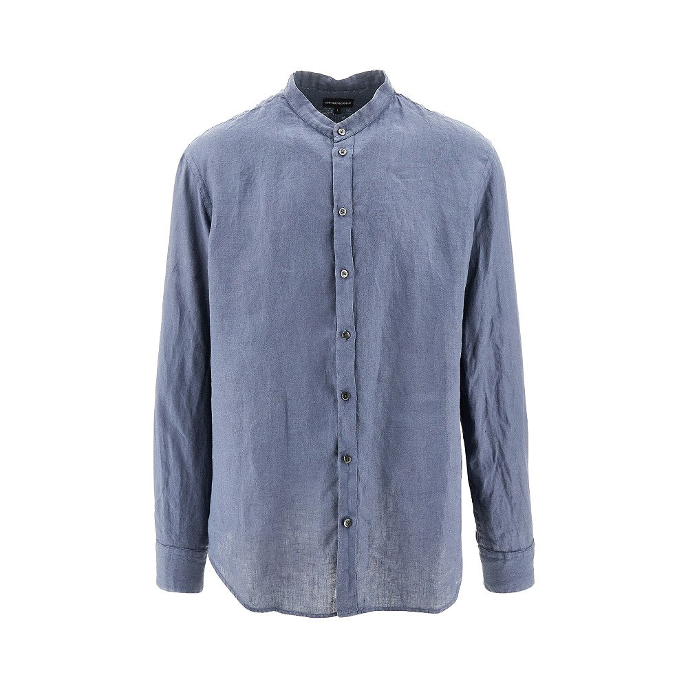 Linen shirt with Guru collar