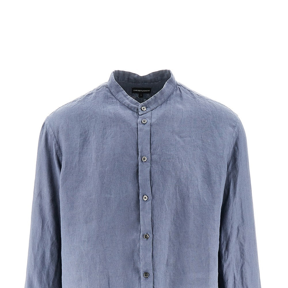 Linen shirt with Guru collar