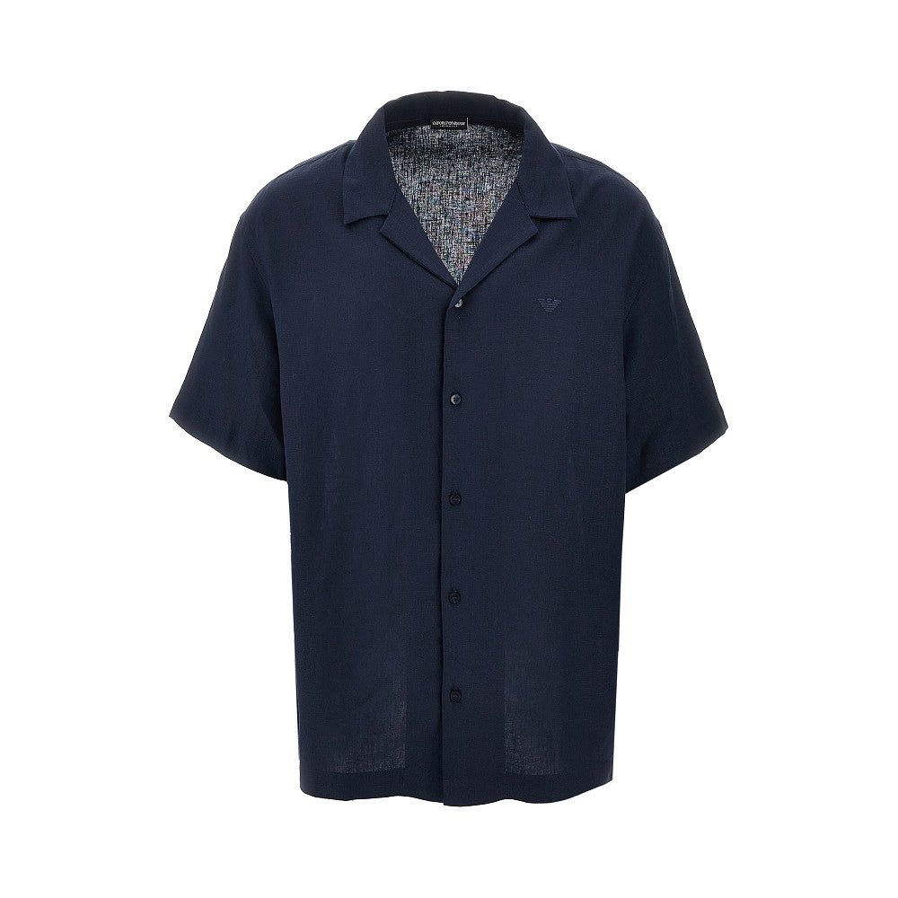 Camicia Swimwear in misto lino e viscosa