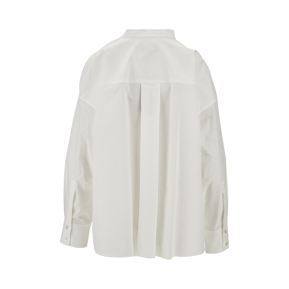 Camicia oversize in popeline con tasca