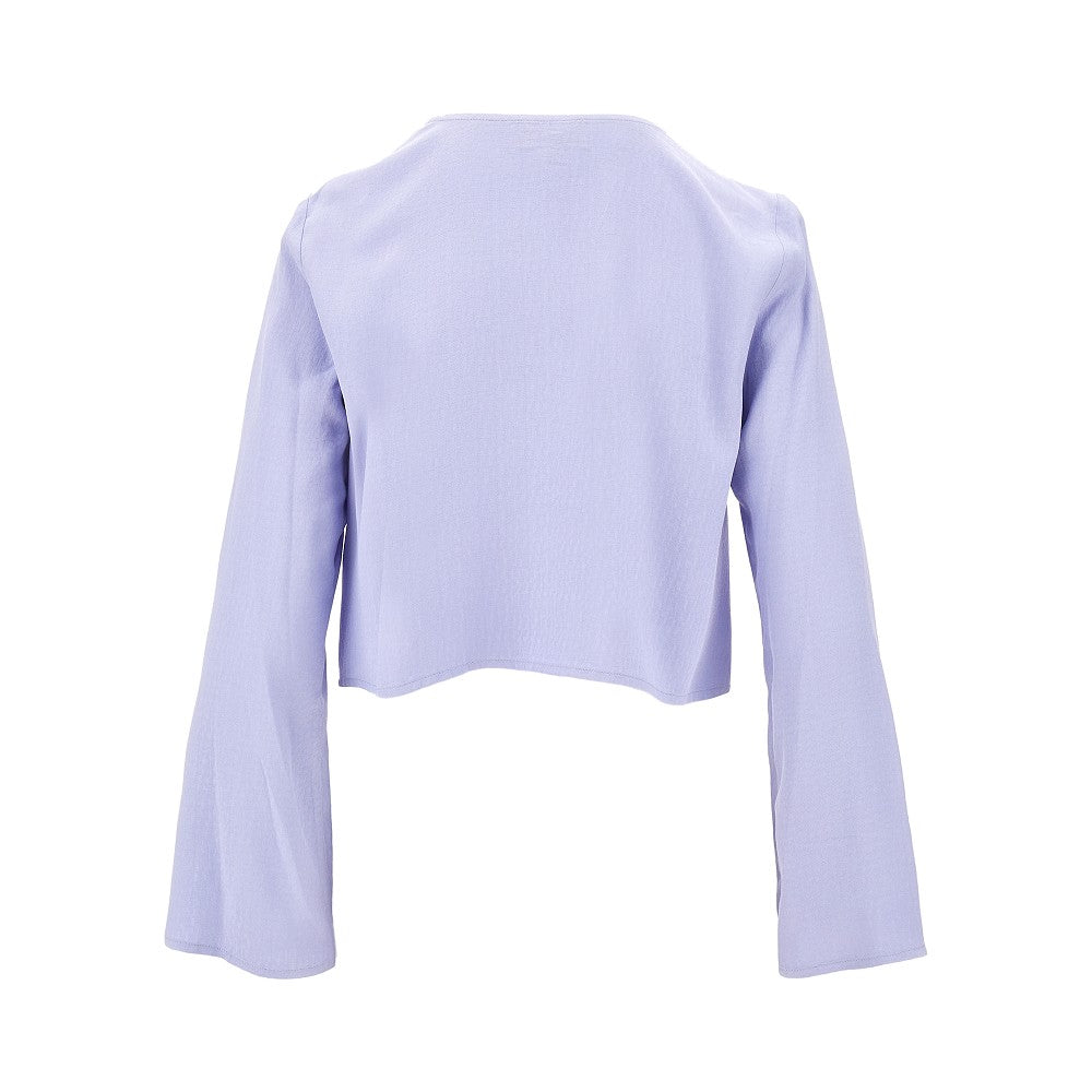 Jacquard sustainable viscose bolero jacket