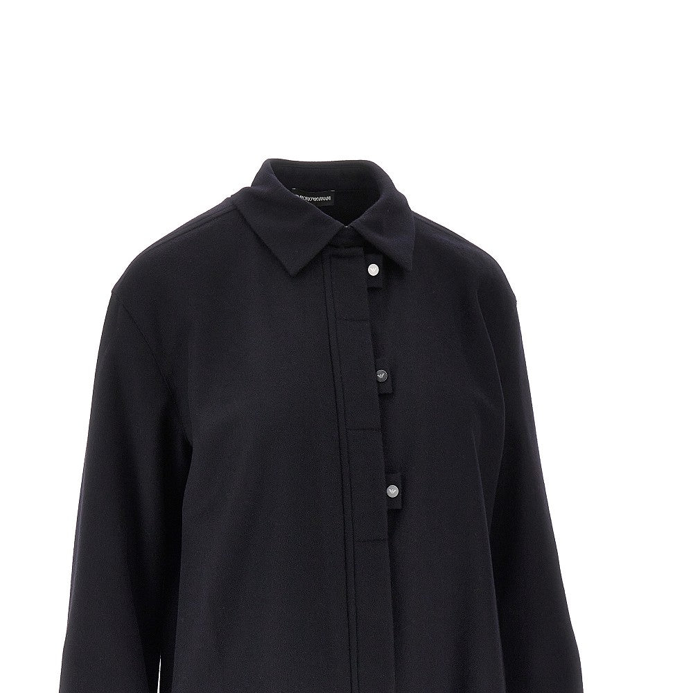Camicia in panno di misto lana