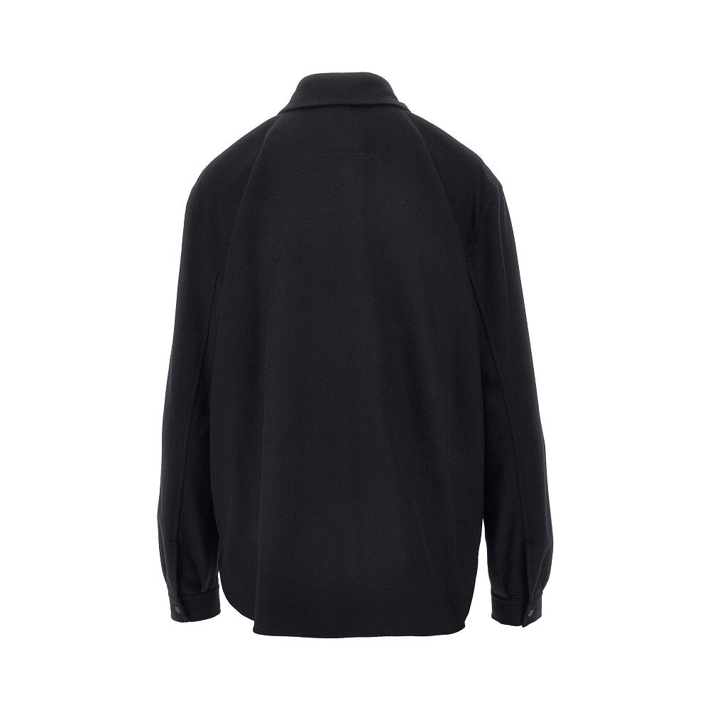 Camicia in panno di misto lana