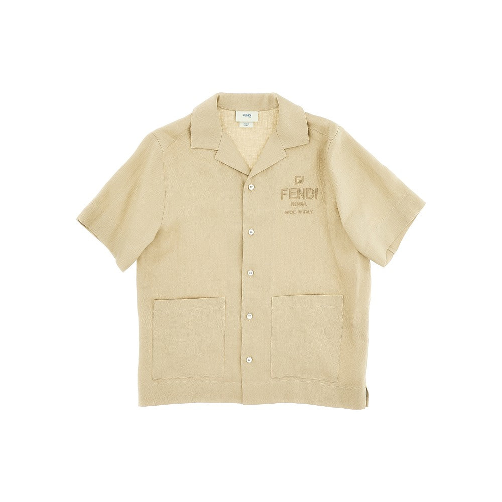 Camicia bowling in lino