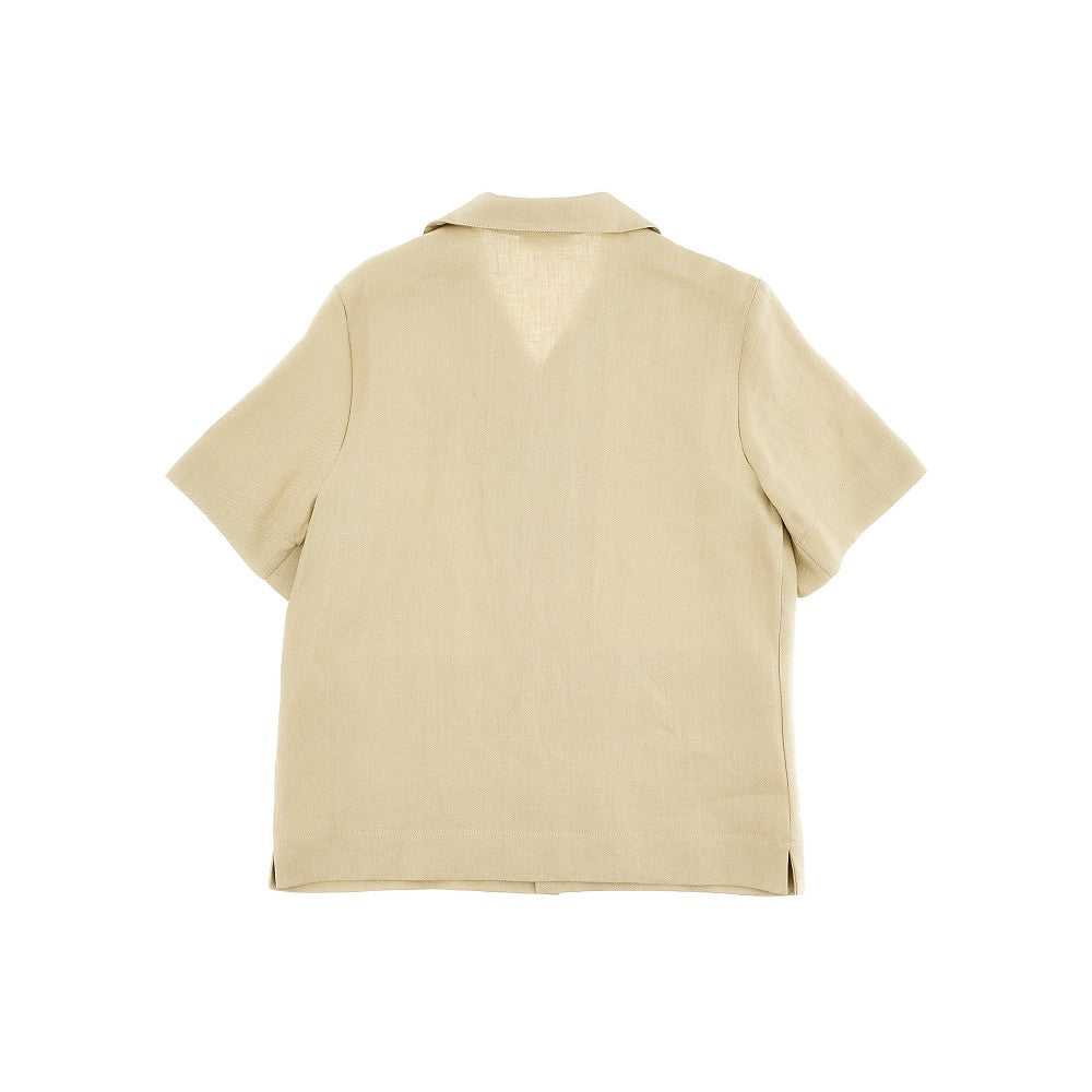 Camicia bowling in lino
