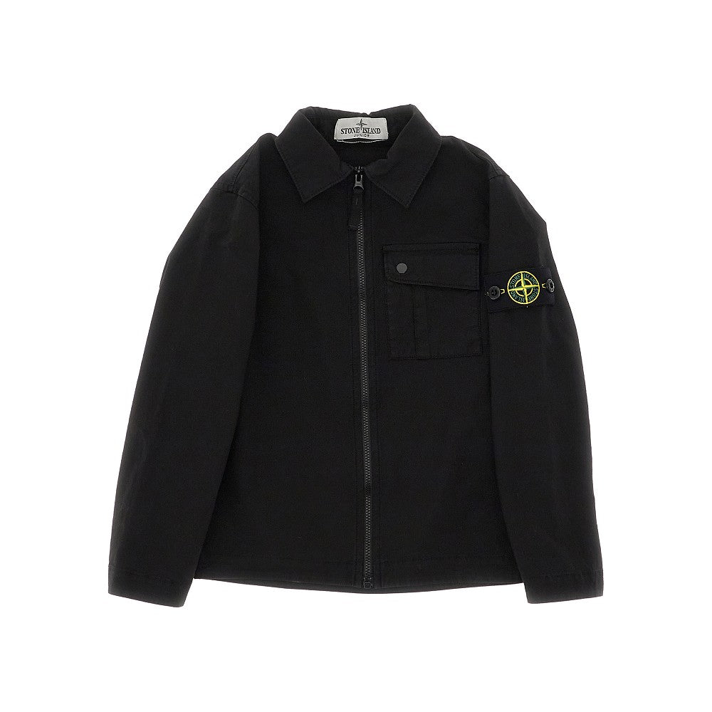 Zippered cotton overshirt