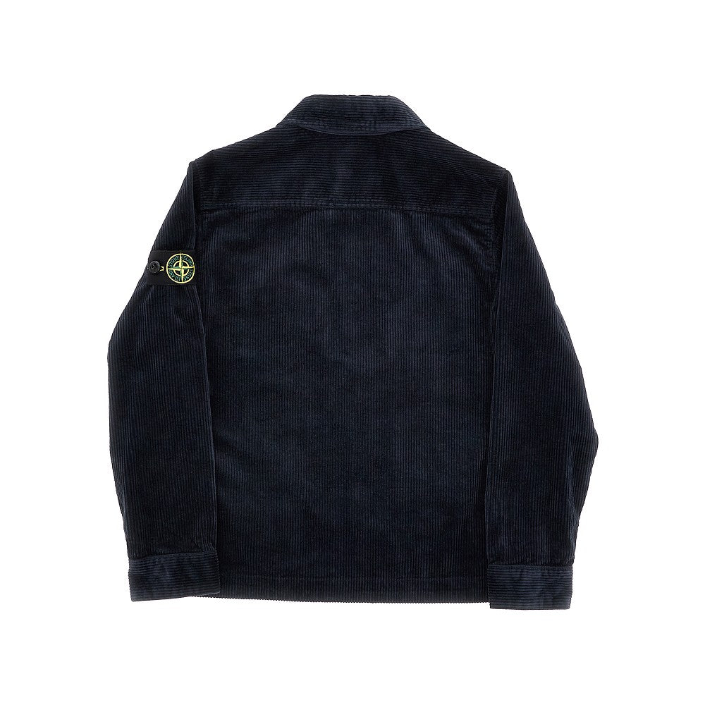 Corduroy overshirt with logo badge