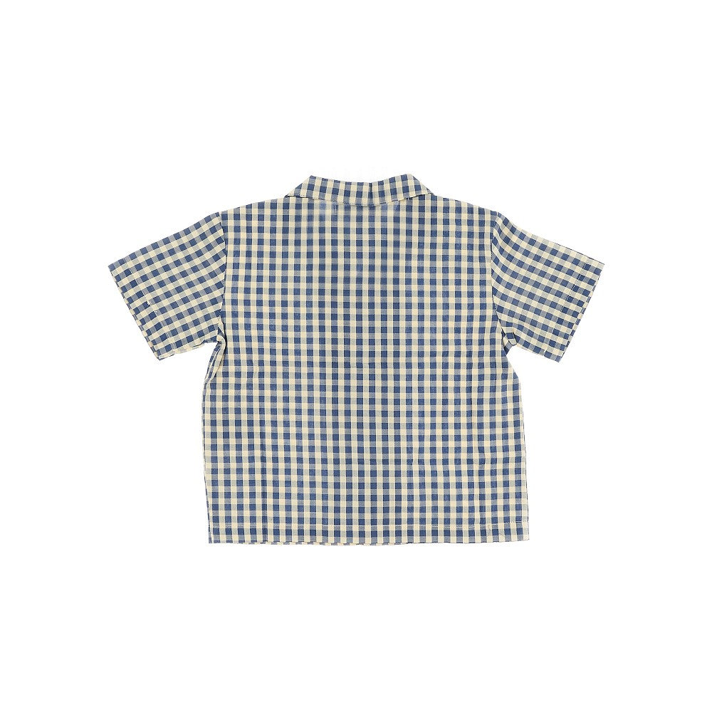 Camicia a manica corta in seersucker