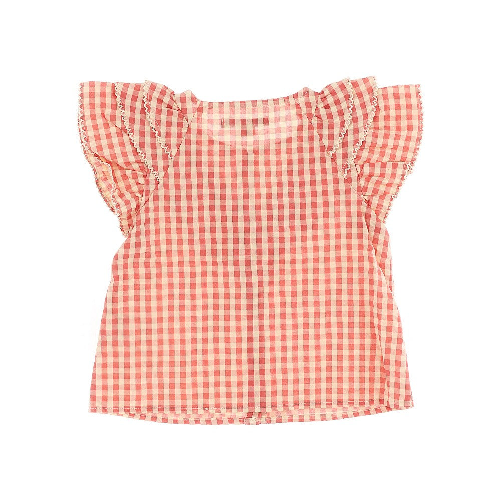 Camicia in seersucker con volant