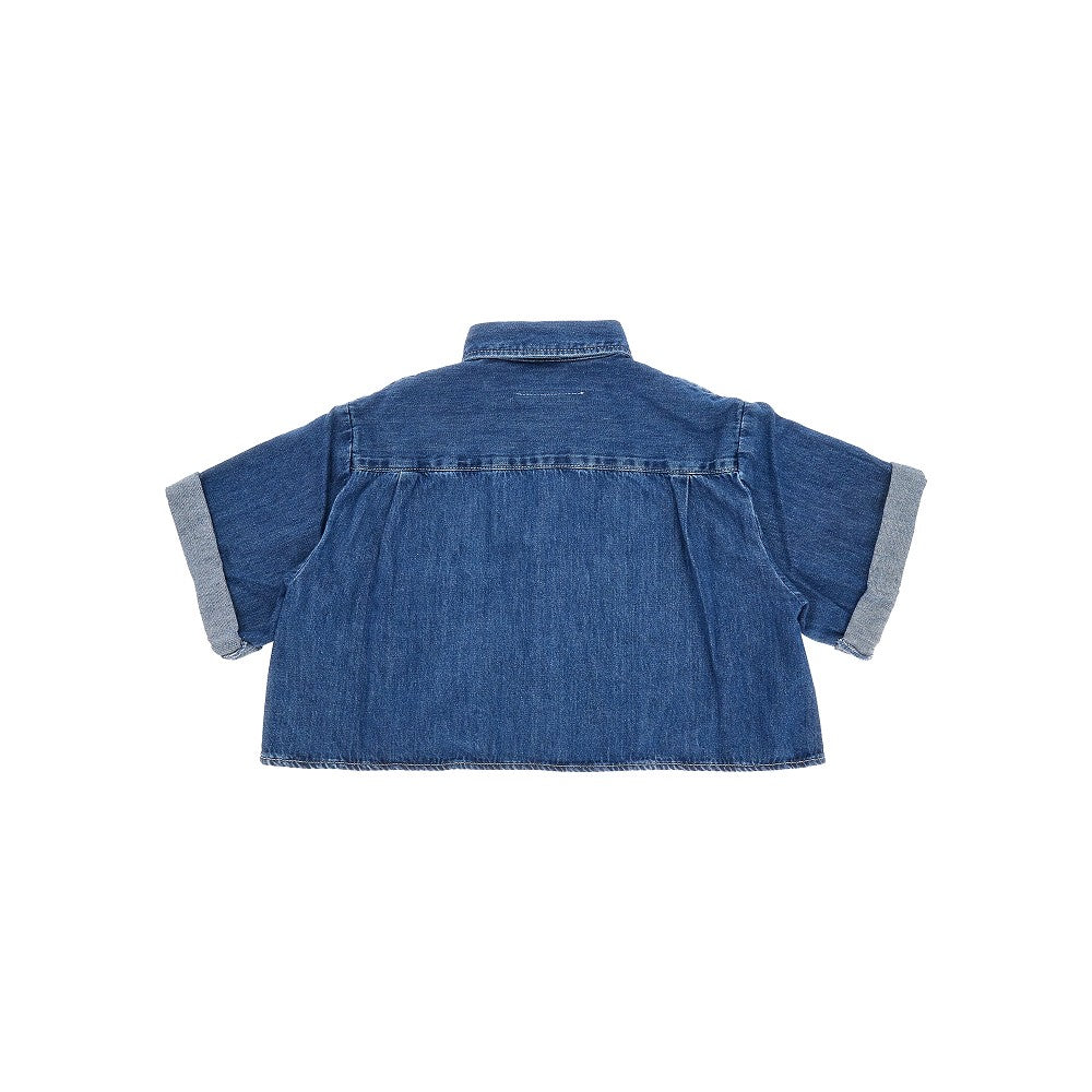 Denim cropped shirt