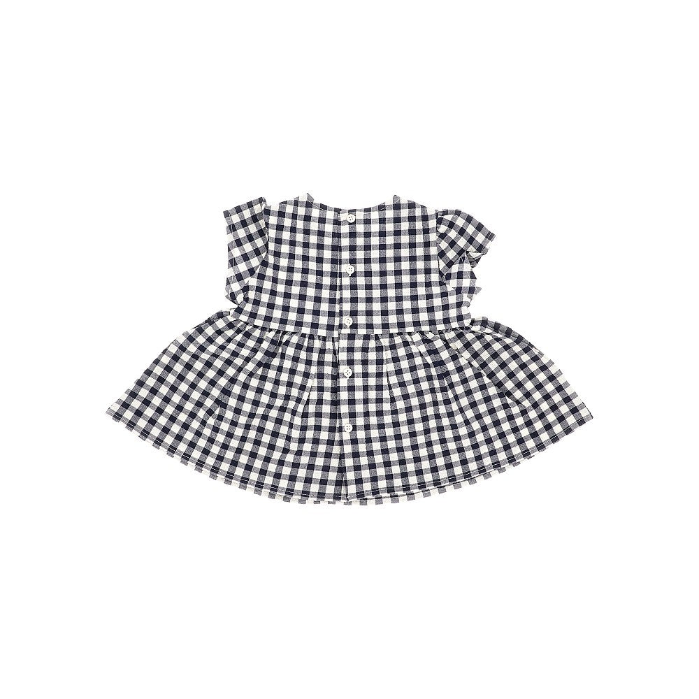 Check short-sleeved shirt
