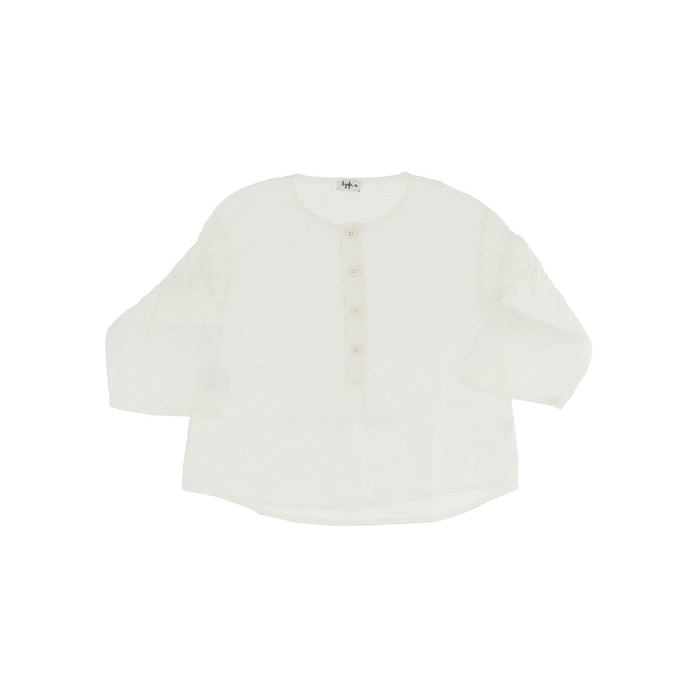 Flared cut linen blouse