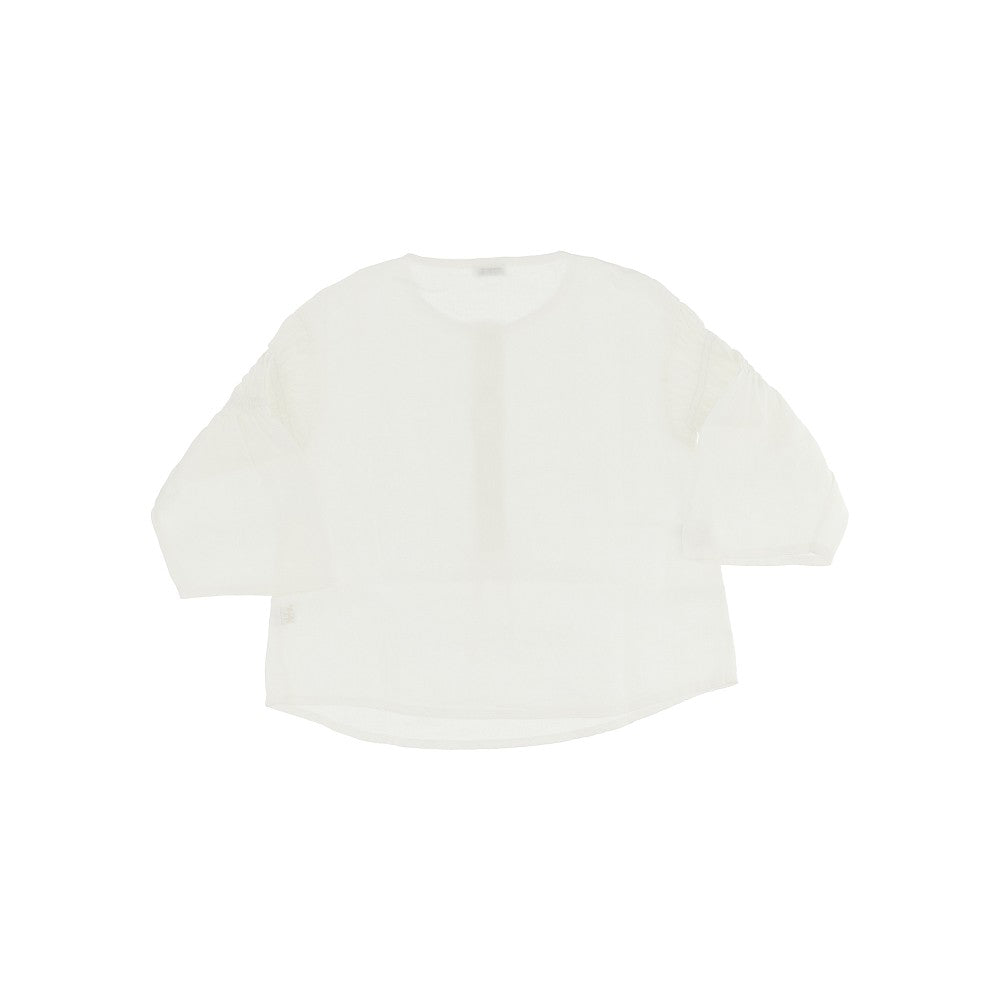 Flared cut linen blouse