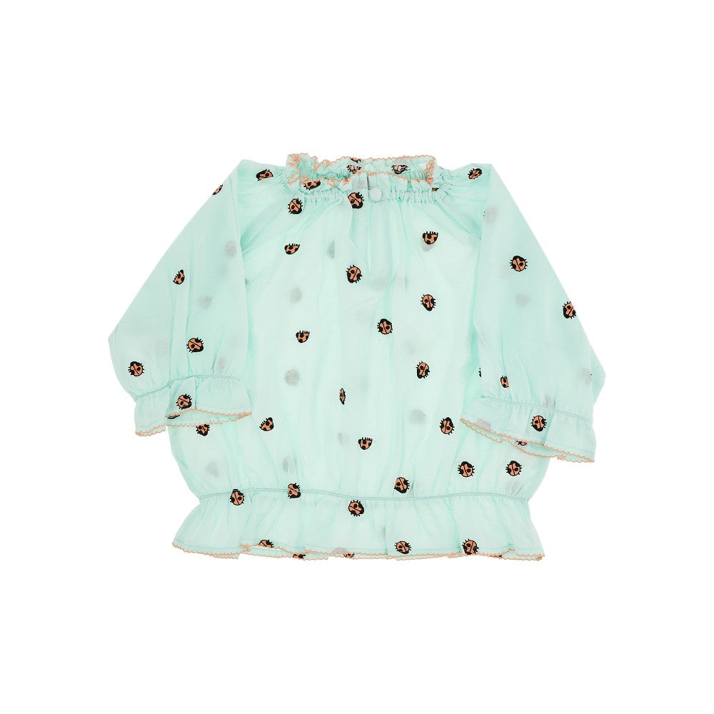 Embroidered organic cotton blouse