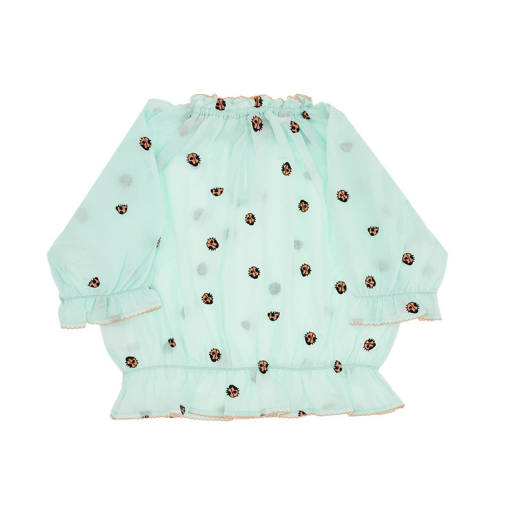 Embroidered organic cotton blouse