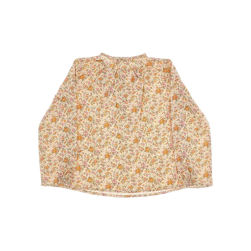 Cotton and wool floral blouse