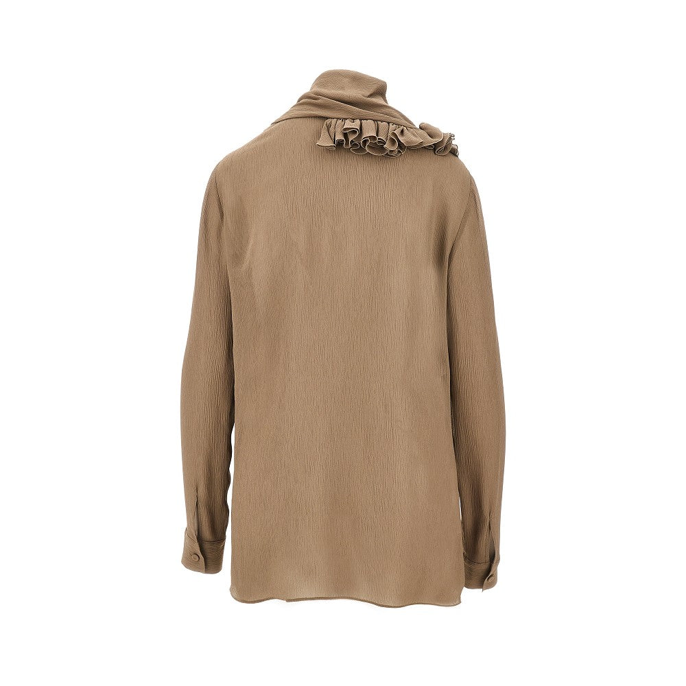 Ruffled crepe shirt