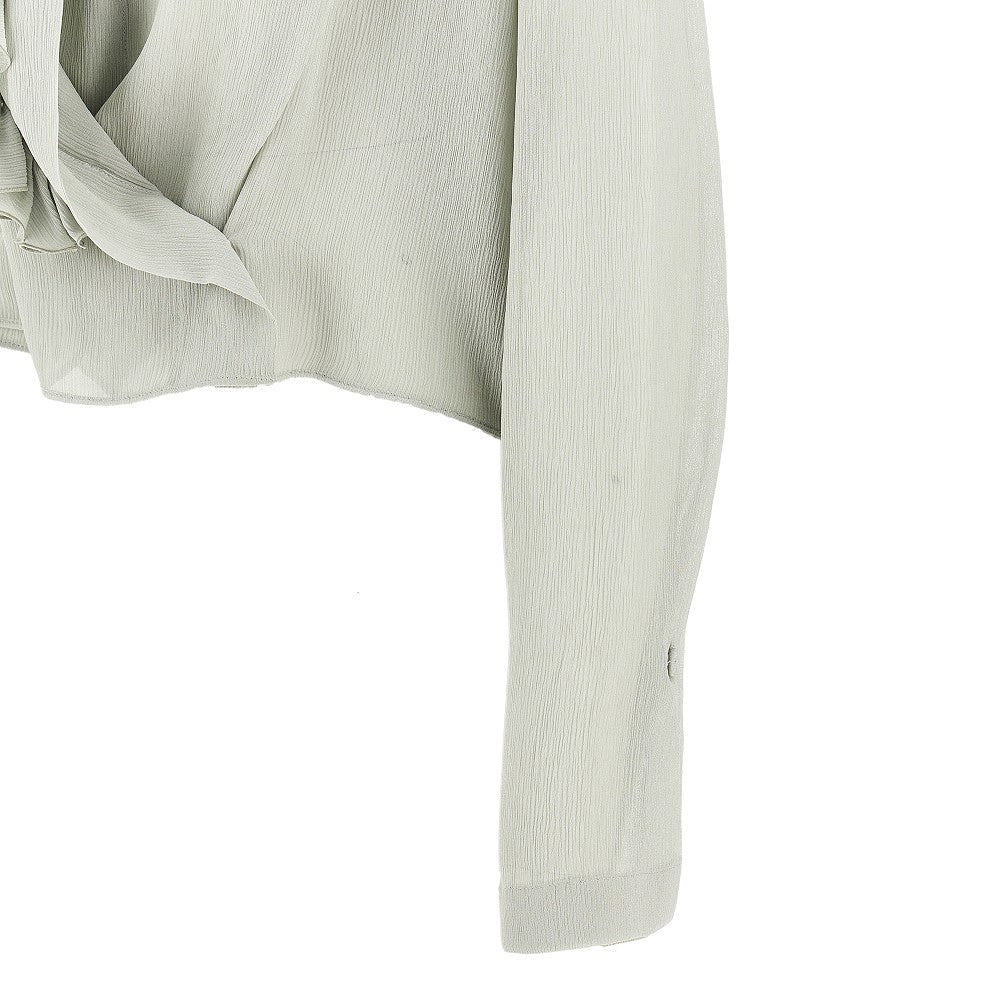Ruffled crepe blouse