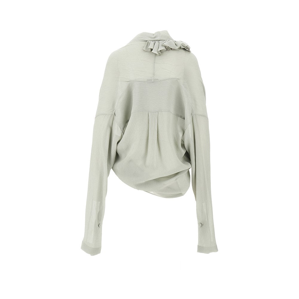 Ruffled crepe blouse