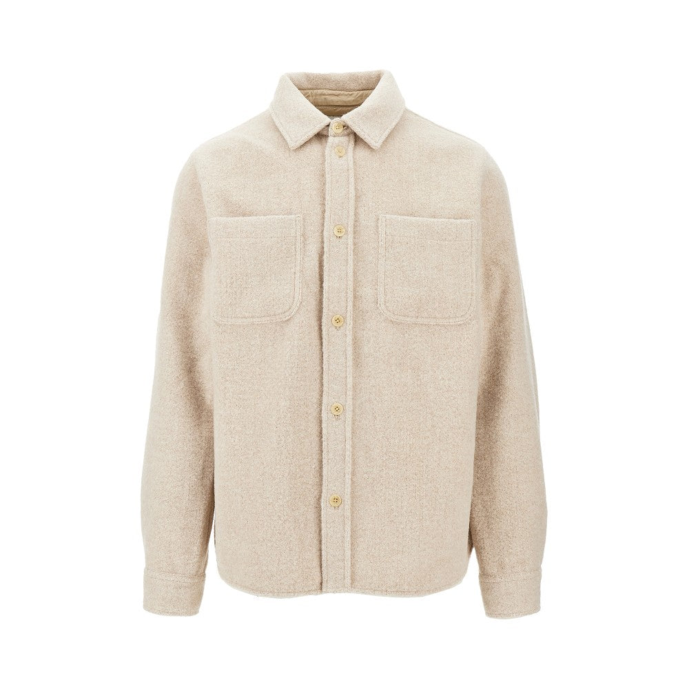 Overshirt in misto lana bouclé 'Lennon'