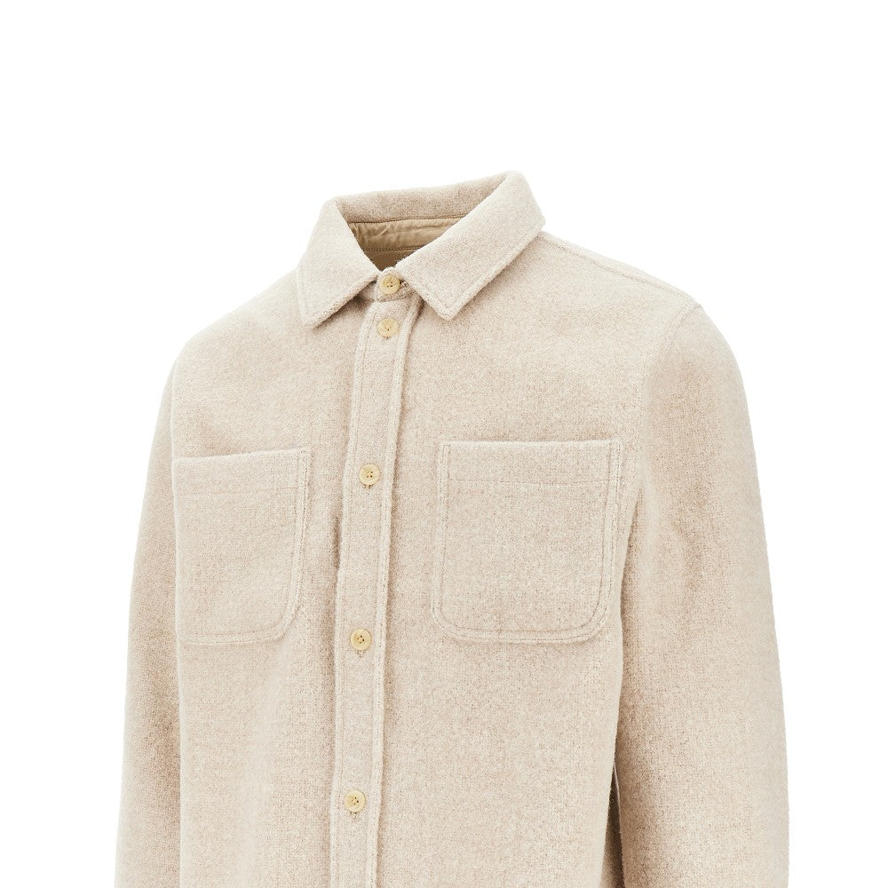 Overshirt in misto lana bouclé 'Lennon'