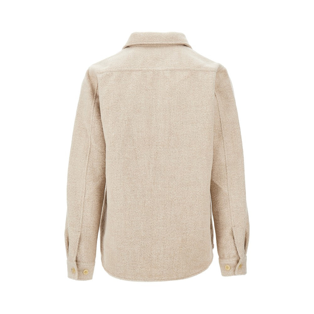 Overshirt in misto lana bouclé 'Lennon'