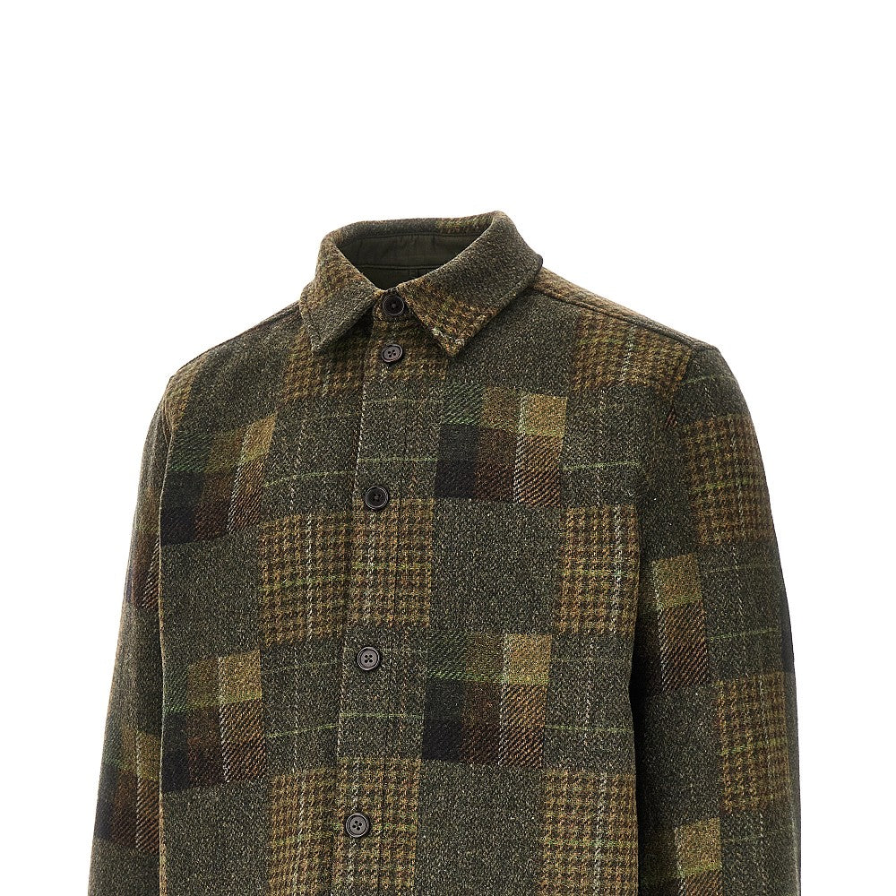 Overshirt in lana patchwork 'Kody'