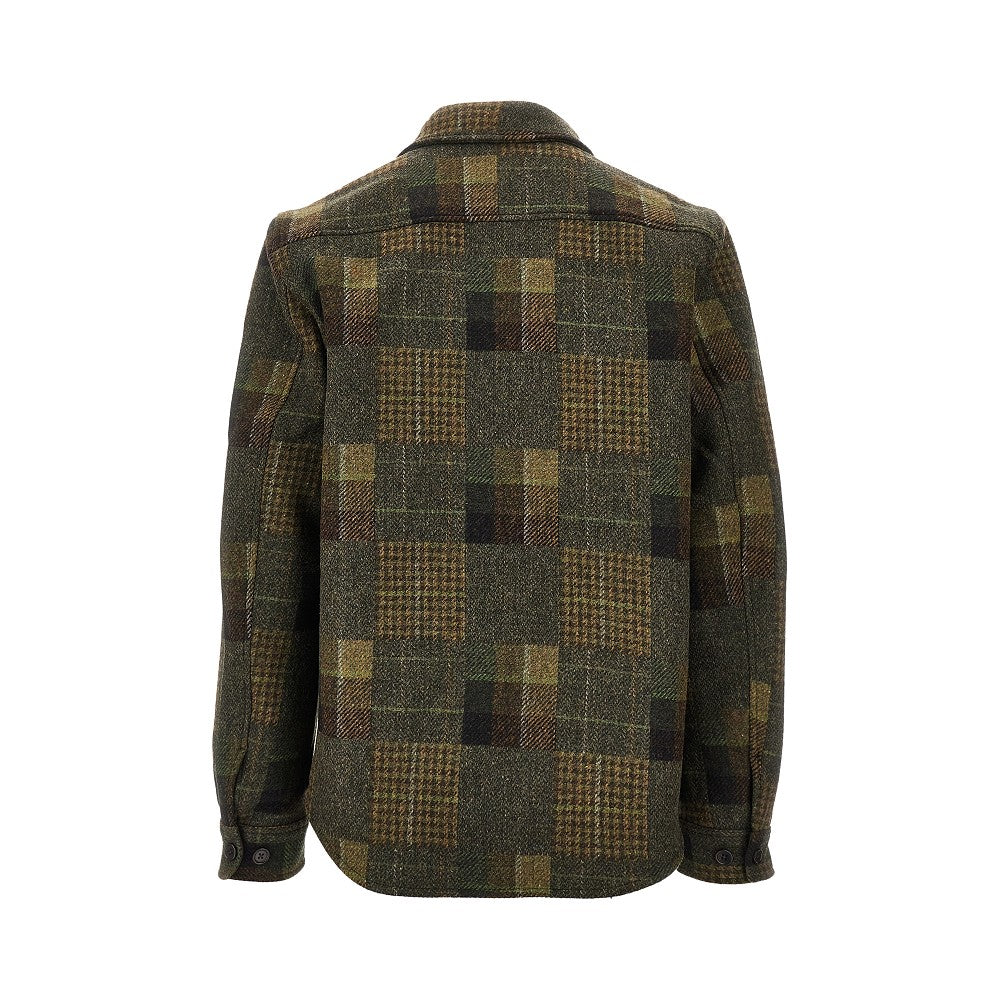 Overshirt in lana patchwork 'Kody'