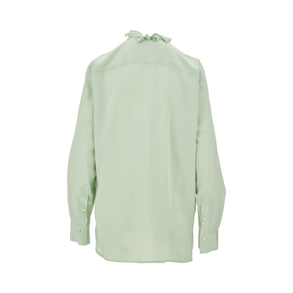 Ruffled Crepe de Chine shirt