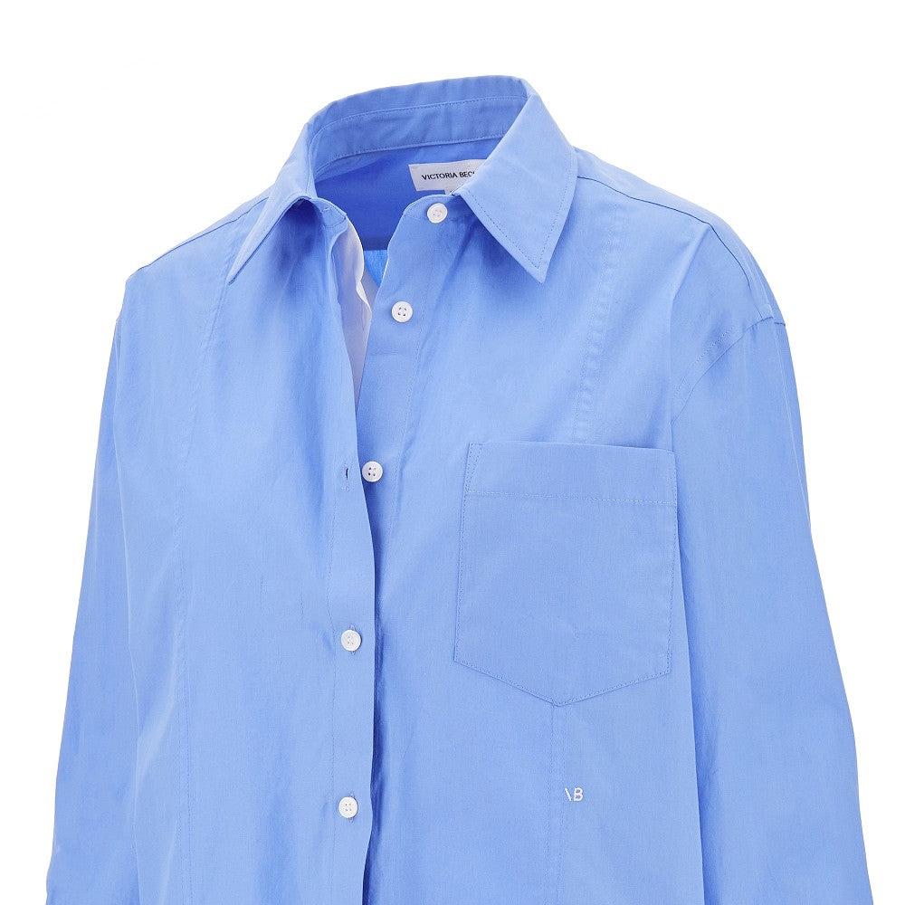 Camicia double-layer in popeline
