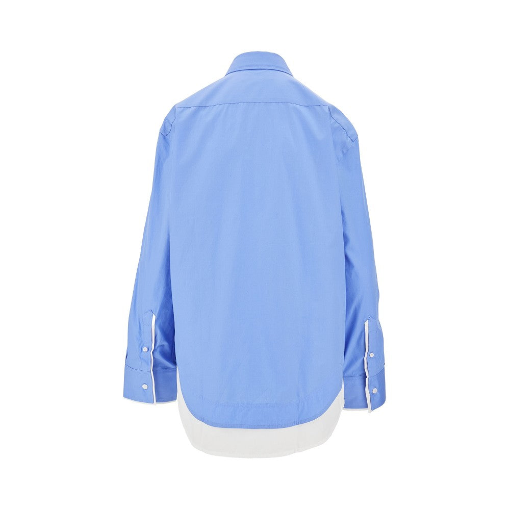 Camicia double-layer in popeline