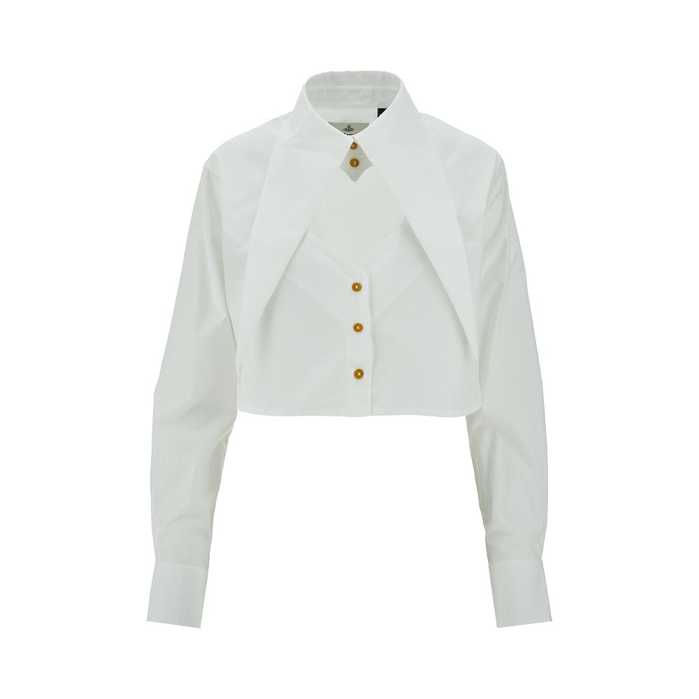 Cut-off Heart cropped shirt