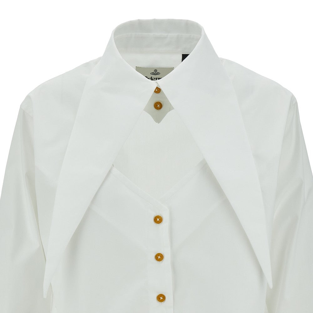 Cut-off Heart cropped shirt
