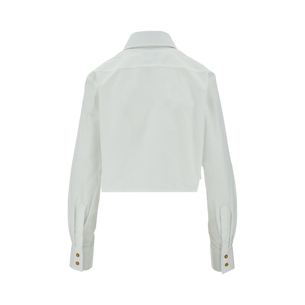 Cut-off Heart cropped shirt