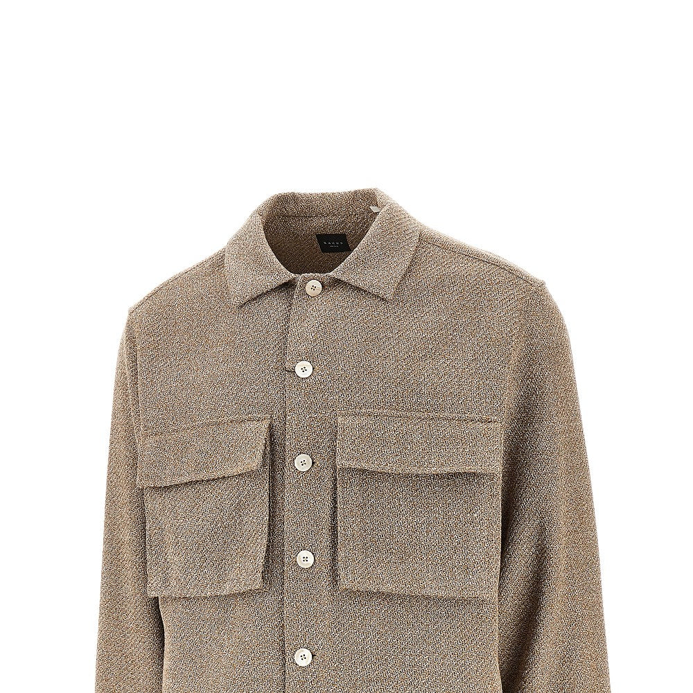 'Unfold' tweed shirt