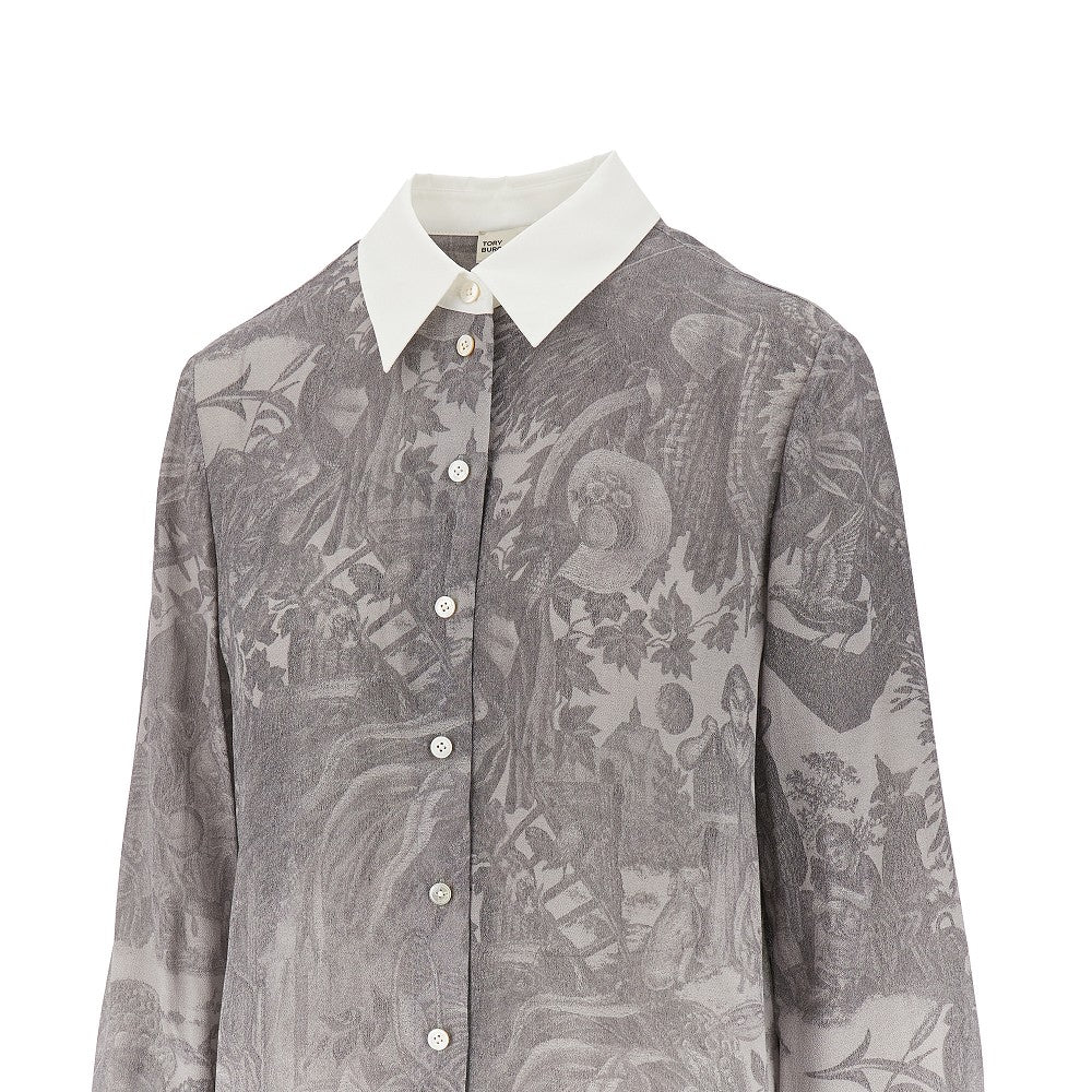 Printed viscose shirt