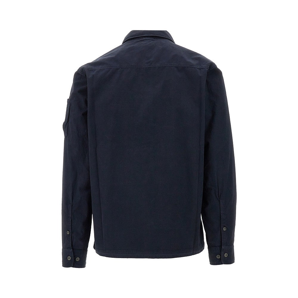 Overshirt in gabardine con zip