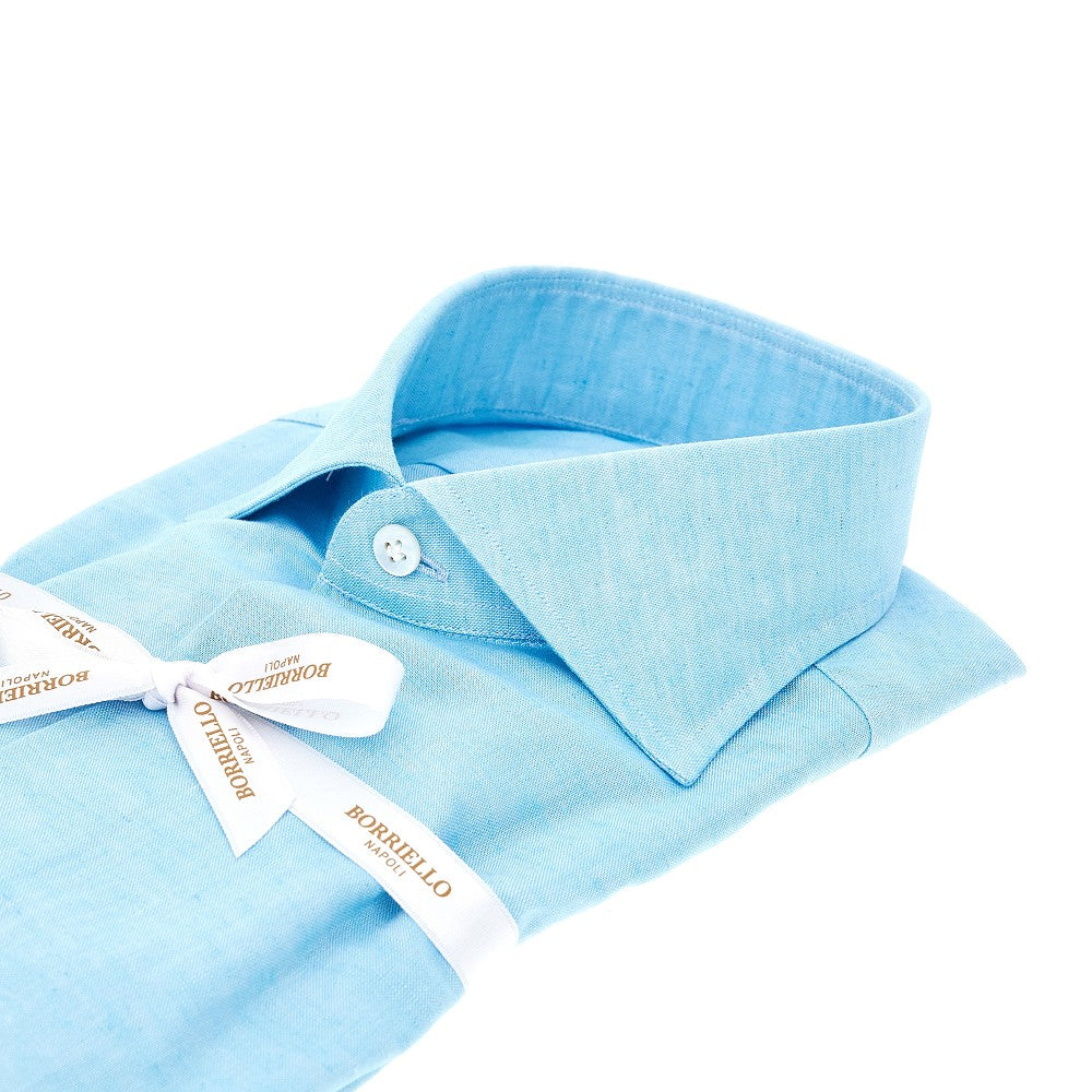 Camicia sartoriale in cotone e lino